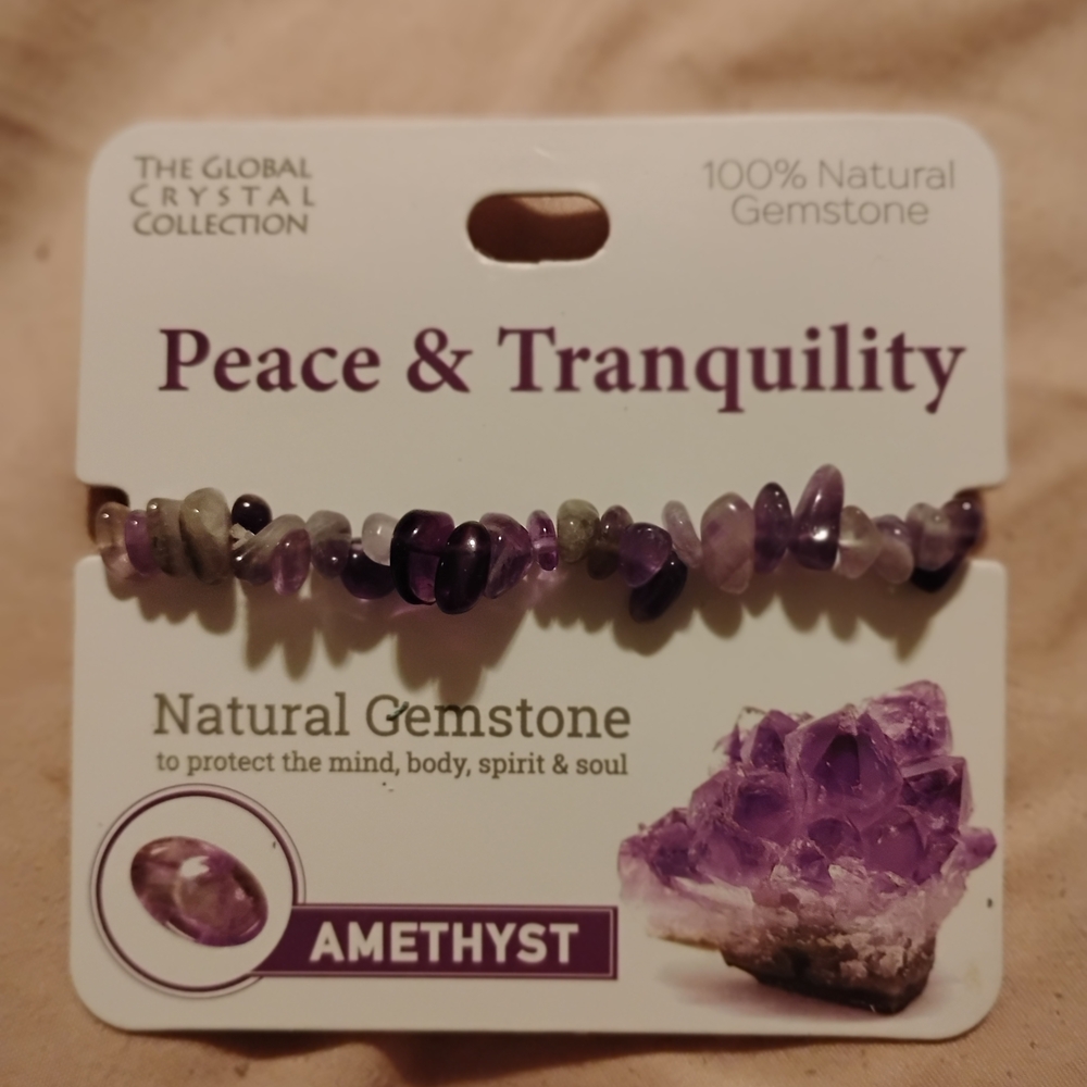 Amethyst Gemstone Bracelet - Purple